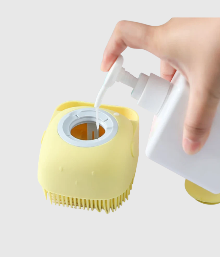 2-in-1 Pet Bath Brush with Shampoo Dispenser - Image 2